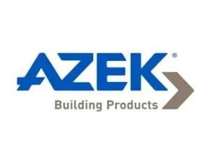 Logo of AZEK Building Products, featuring the name in bold blue letters with an arrow design integrated into the letter "K." Below the name, "Building Products" appears in smaller print—perfect for any roofer in New Castle County, DE looking for quality materials.